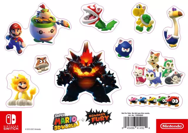 Comprar Super Mario 3D World + Bowser's Fury + Set de Pegatinas Oficiales Switch Pack merchandising