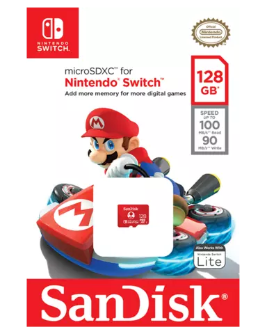 Comprar Tarjeta de Memoria MicroSDXC 128 GB para Nintendo Switch SanDisk - Switch, 128GB, Oficial Nintendo, Tarjetas de Memoria