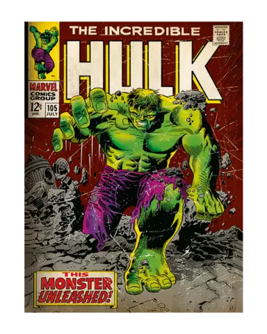 Comprar Lienzo Retro Hulk Marvel 30x40 Estándar
