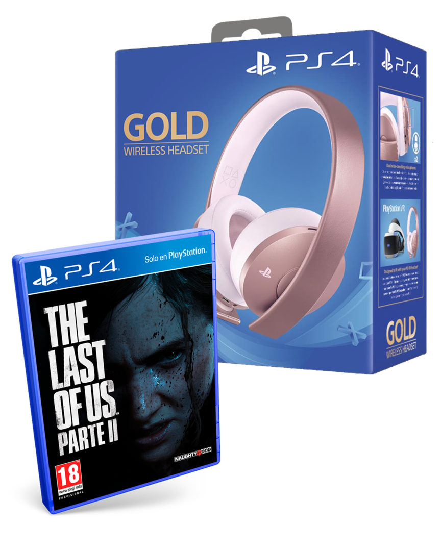 Auriculares Sony Gold 7.1 Surround Edición Rose Gold + The Last of Us Parte II