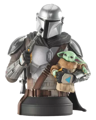 Comprar Busto Mandalorian con Baby Yoda Star Wars: The Mandalorian 15 cm Bustos