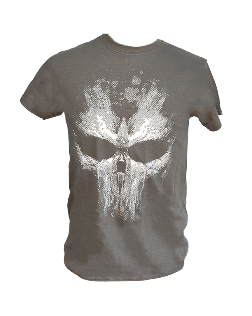 Camiseta gris marvel civil war calavera talla l