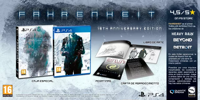 Comprar Fahrenheit Edición 15º Aniversario PS4 Limitada
