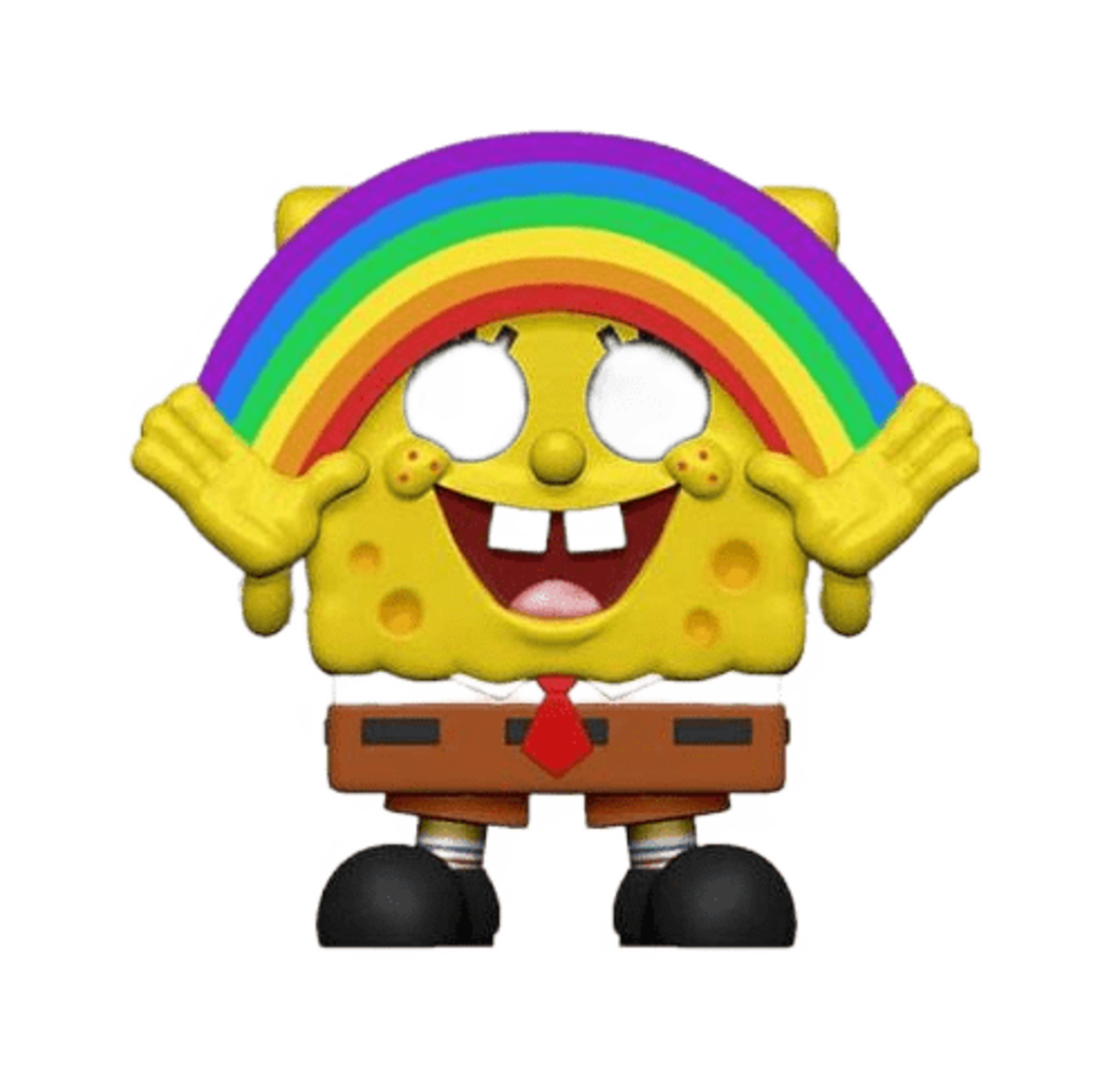 Funko Pop! Vinyl: Animation Spongebob Squarepants : Spongebob - (Rainbow) - Figura de Vinilo Coleccionable - Idea de Regalo- Mercancia Oficial - Juguetes para Niños y Adultos - TV Fans