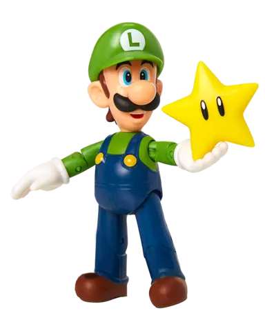 Comprar Figura Star Power Luigi Super Mario 10 cm & Super Star Figuras