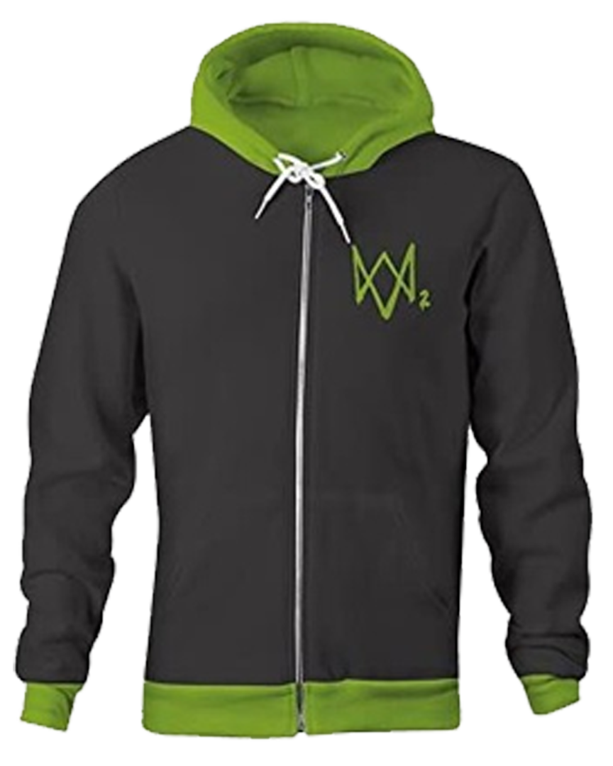 Sudadera verde/acido watch dogs 2: dedsec talla s