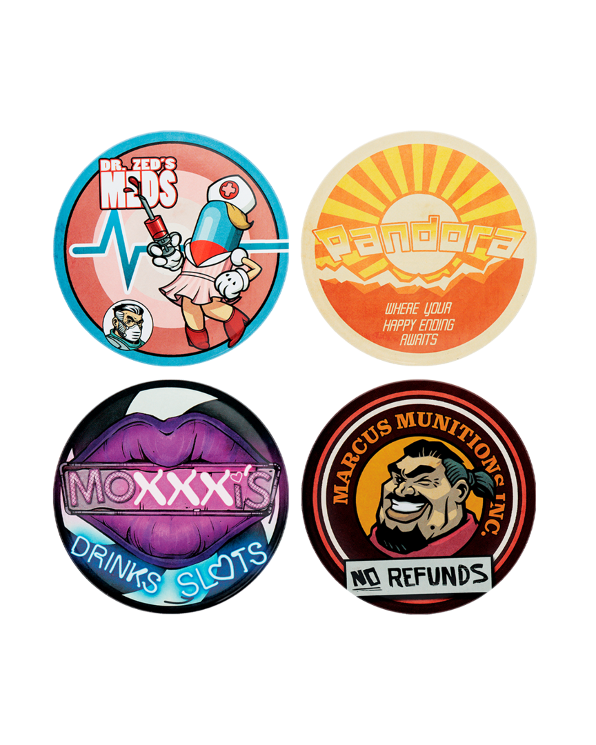 Set de 4 Posavasos Metálicos Borderlands Fanattik