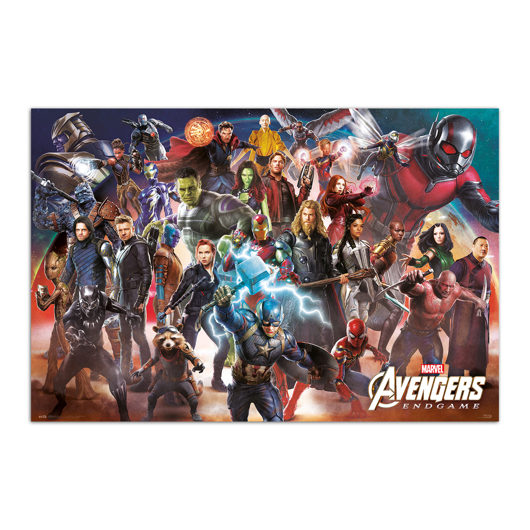 Poster marvel los vengadores: endgame line up