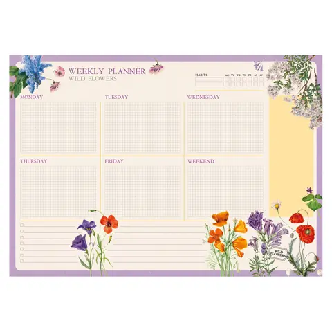 Comprar Bloc Planificador Semanal A3 Wild Flowers Ingles 
