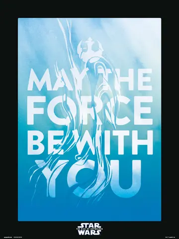 Comprar Print 30X40 cm Star Wars Episodio Ix May The Force Be With You 