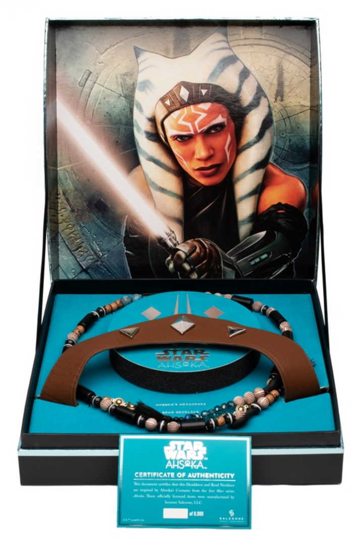 Replicas star wars ahsoka tano diadema y cinturon de cuentas