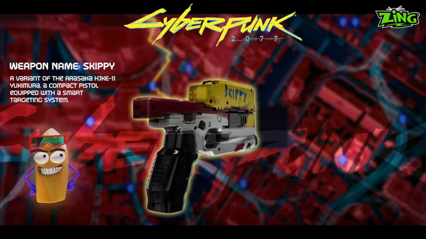 Reservar Réplica Skippy Cyberpunk 2077 Blaster Deluxe Pack Zing Estándar vídeo 1