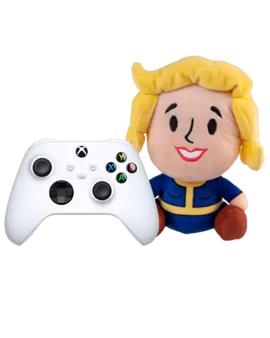 Comprar Mando Inalámbrico Robot White + Peluche Vault Girl Fallout Stubbins Xbox Series Robot White Vault Girl