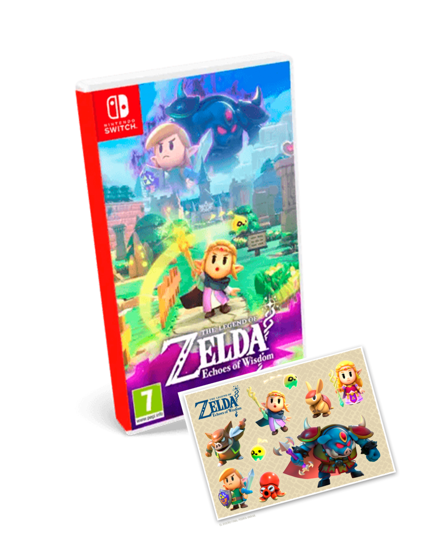 The Legend of Zelda: Echoes of Wisdom + Set de Pegatinas Oficiales TLOZ Echoes of Wisdom