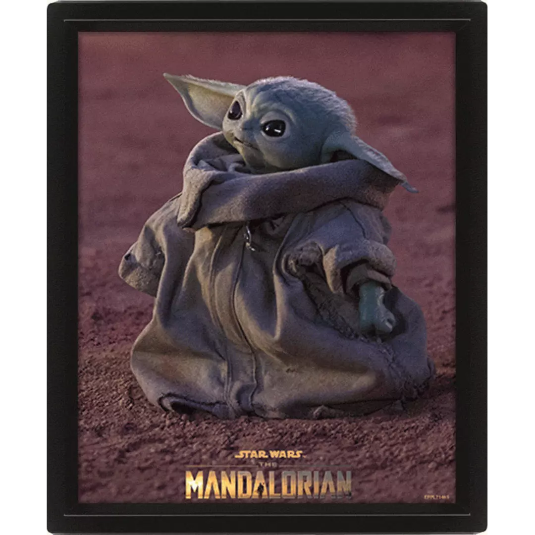 The mandalorian - póster 3d grogu