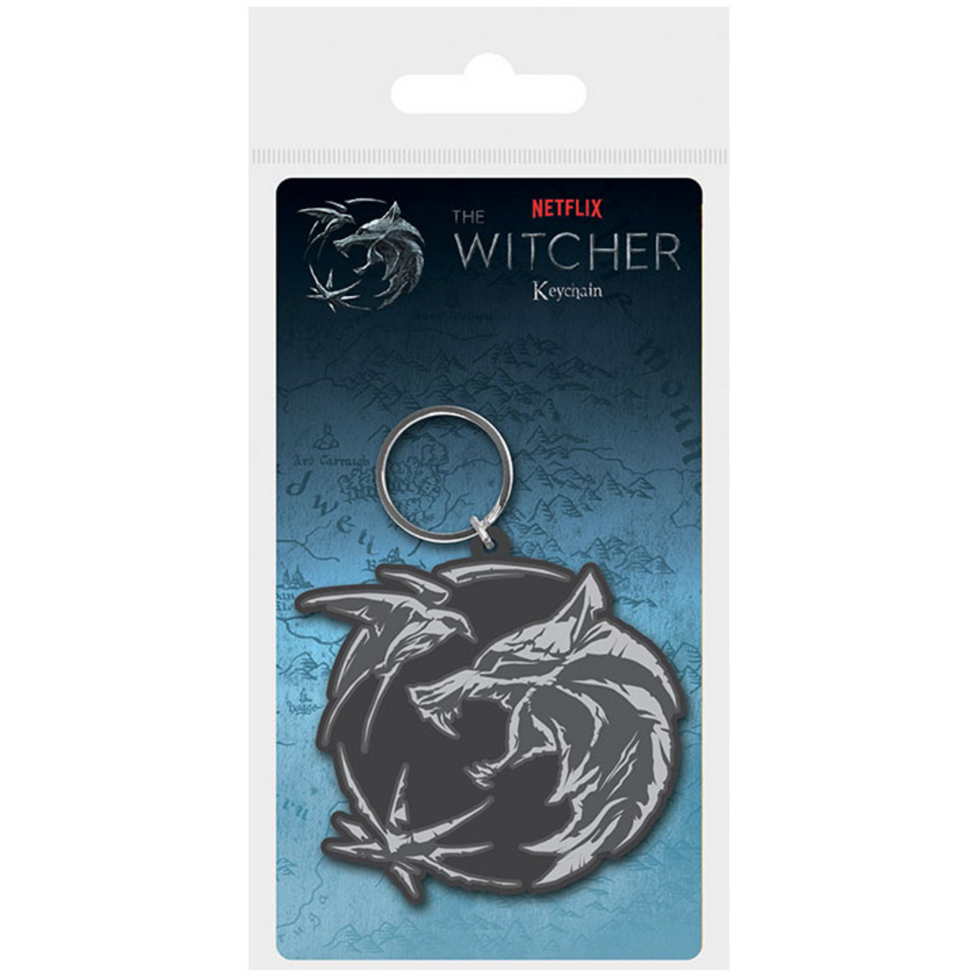 Pyramid Sm Entertainment Korea N/A - The Witcher (diseño 1) Llavero de goma original, Black, 2,5 Inch, Moderno