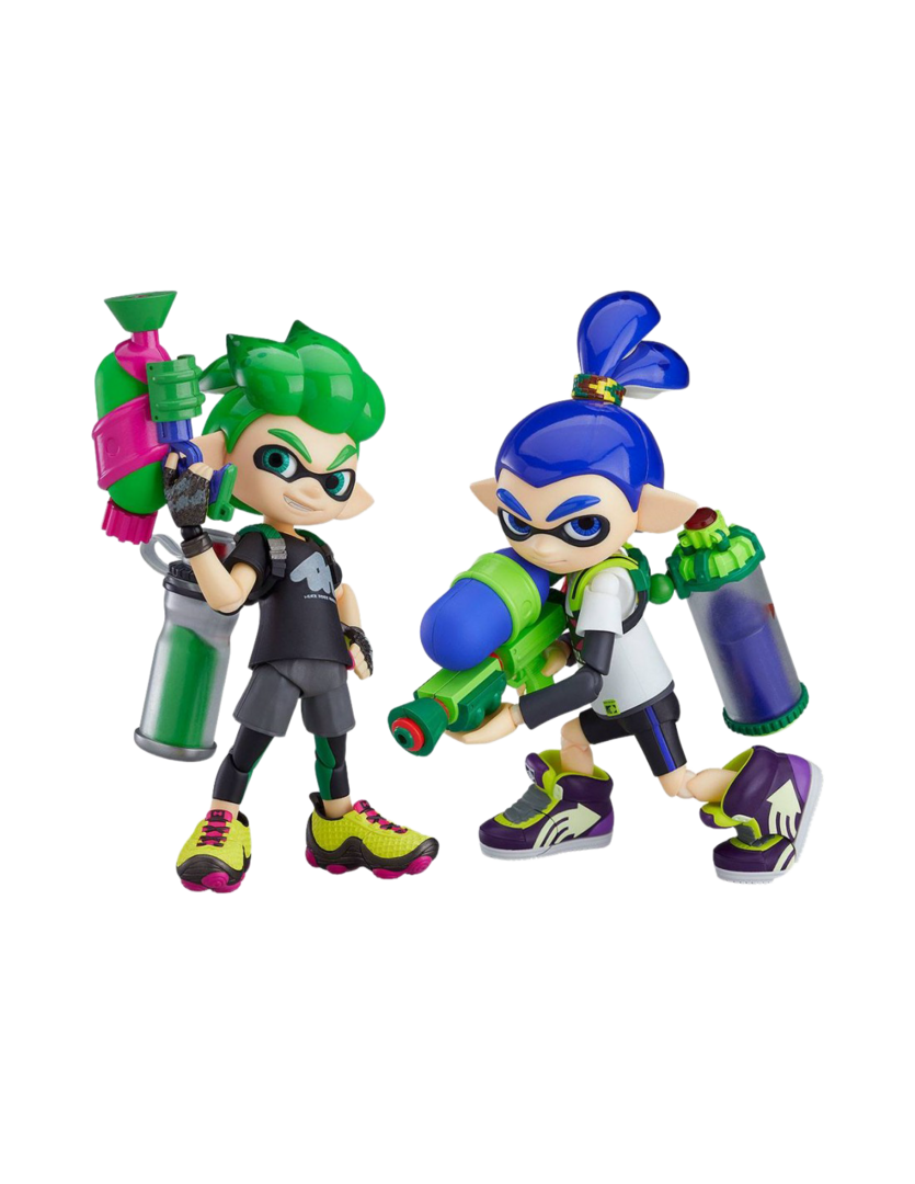 Set 2 figuras splatoon inkling boy edición deluxe figma