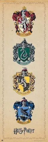 Poster Puerta Harry Potter Escudos