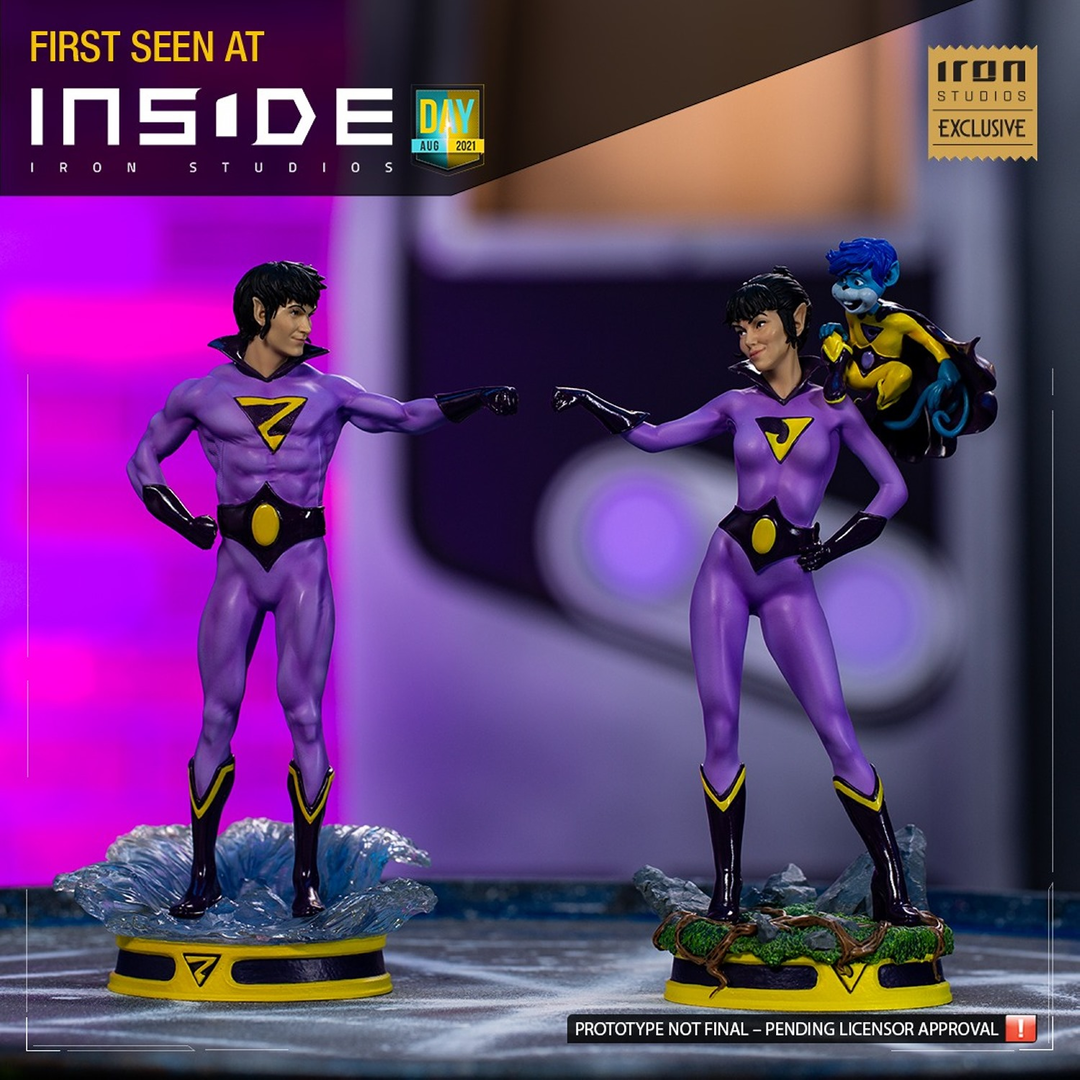 Set De 2 Figuras Art Scale DC Comics Wonder Twins Exclusivo