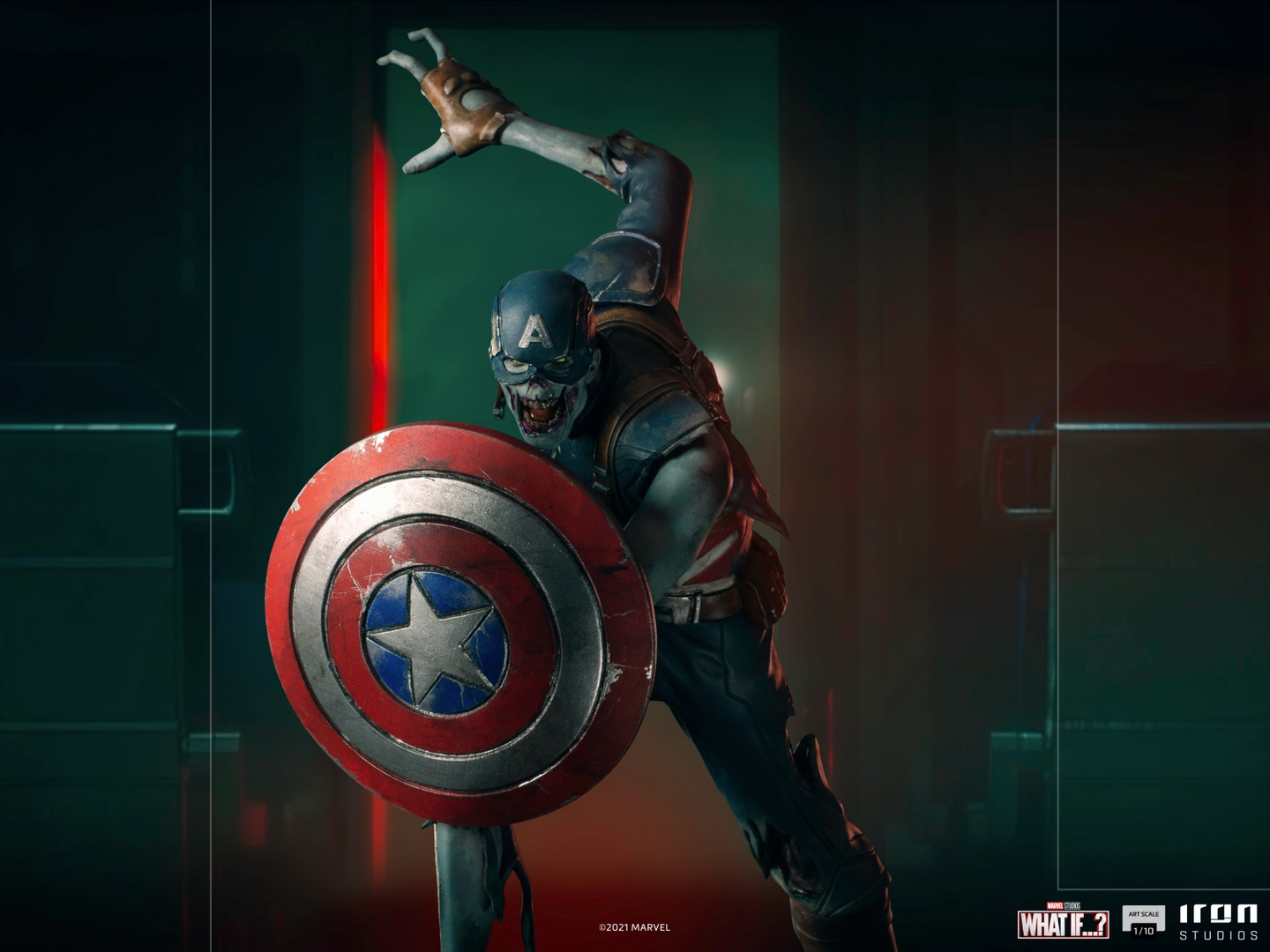 Figura Art Scale Marvel What If Capitan America Zombie