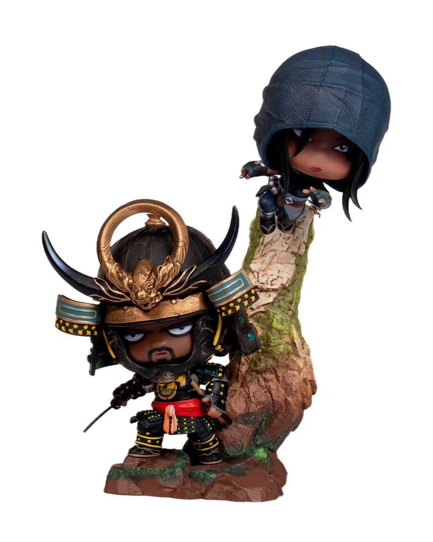 Figura Naoe & Yasuke Estatua Resina Qlectors Assassin's Creed Shadows