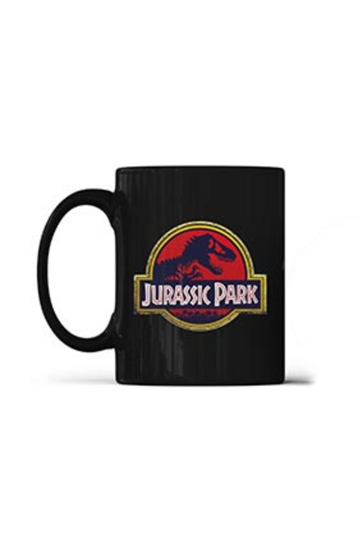 Taza ceramica logo jurassic park