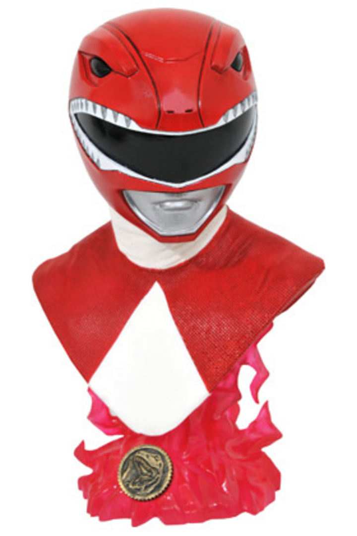 Red Ranger Busto Resina 25 cm 1/2 Scale Mighity Morphin Power Rangers Legends In 3D