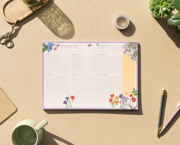 Comprar Bloc Planificador Semanal A4 Wild Flowers Aleman 