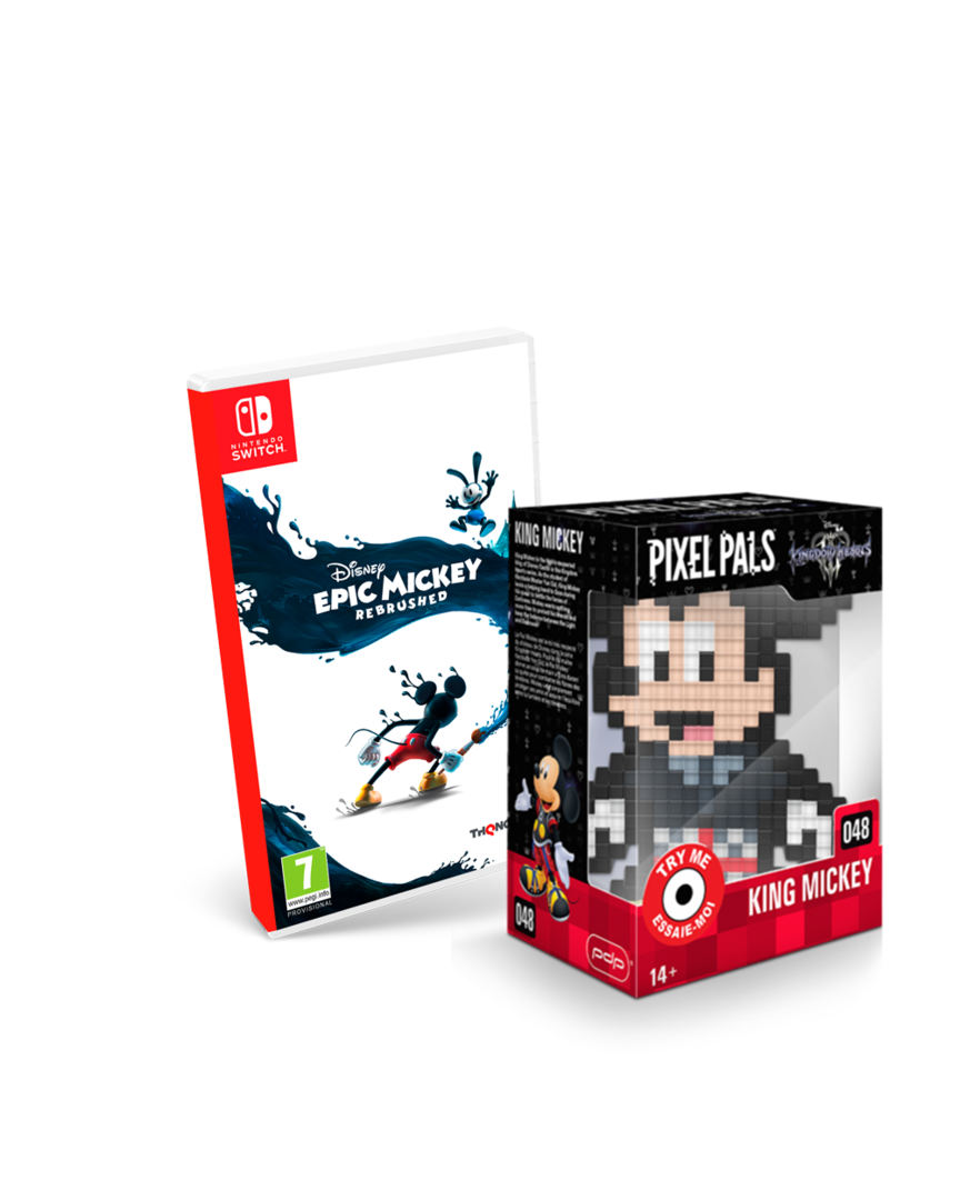 Disney epic mickey: rebrushed + pixel pals kingdom hearts king mickey