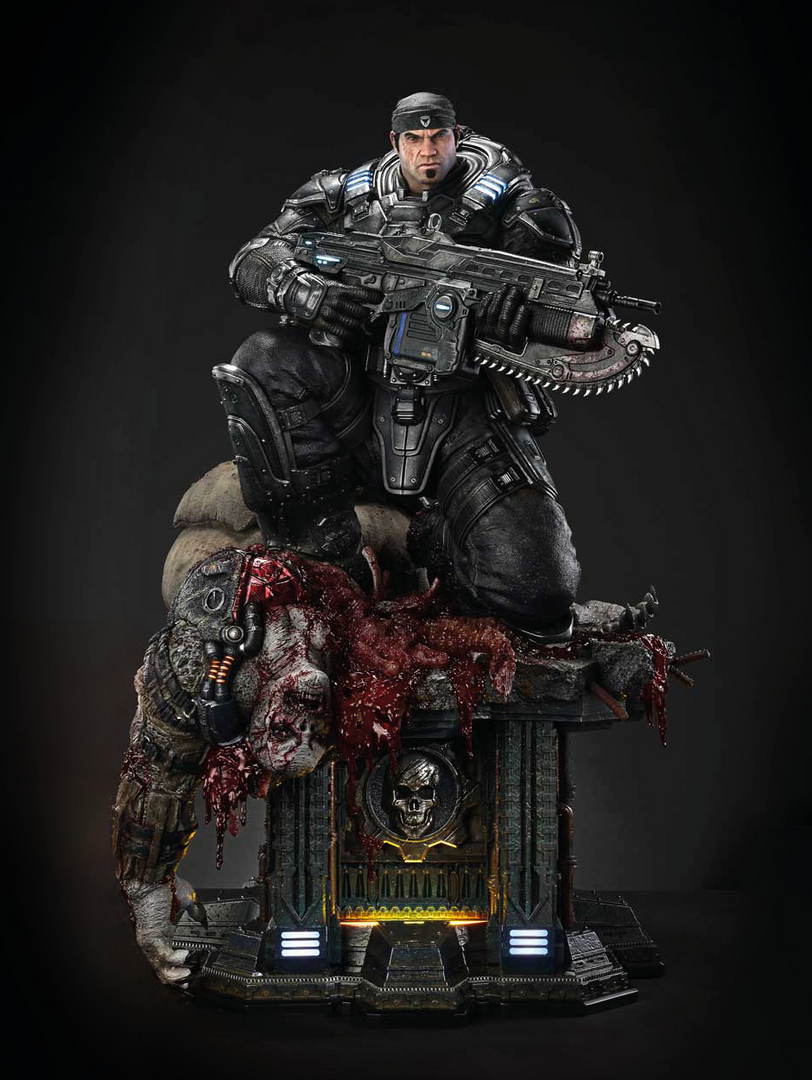 Estatua marcus fenix gears of war: reloaded 1/3 ultimate bonus version prime 1 studio