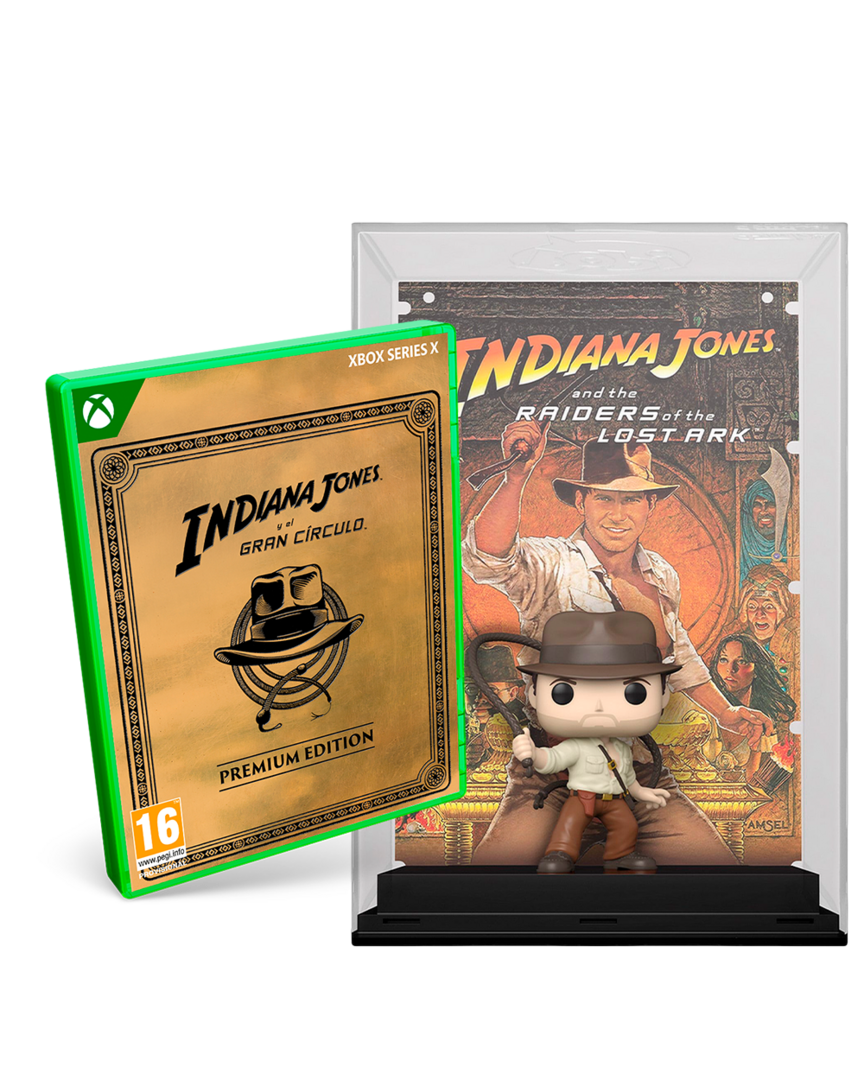 Indiana jones y el gran circulo edición premium + funko indiana jones póster