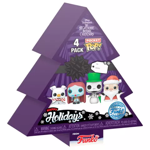 Comprar Arbol con 4 figuras Pocket POP Disney Pesadilla Antes de Navidad Holiday Exclusive Figuras Estándar