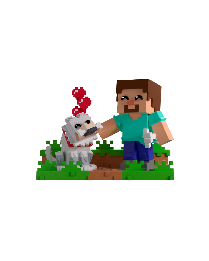 Figura steve taming wolf minecraft youtooz