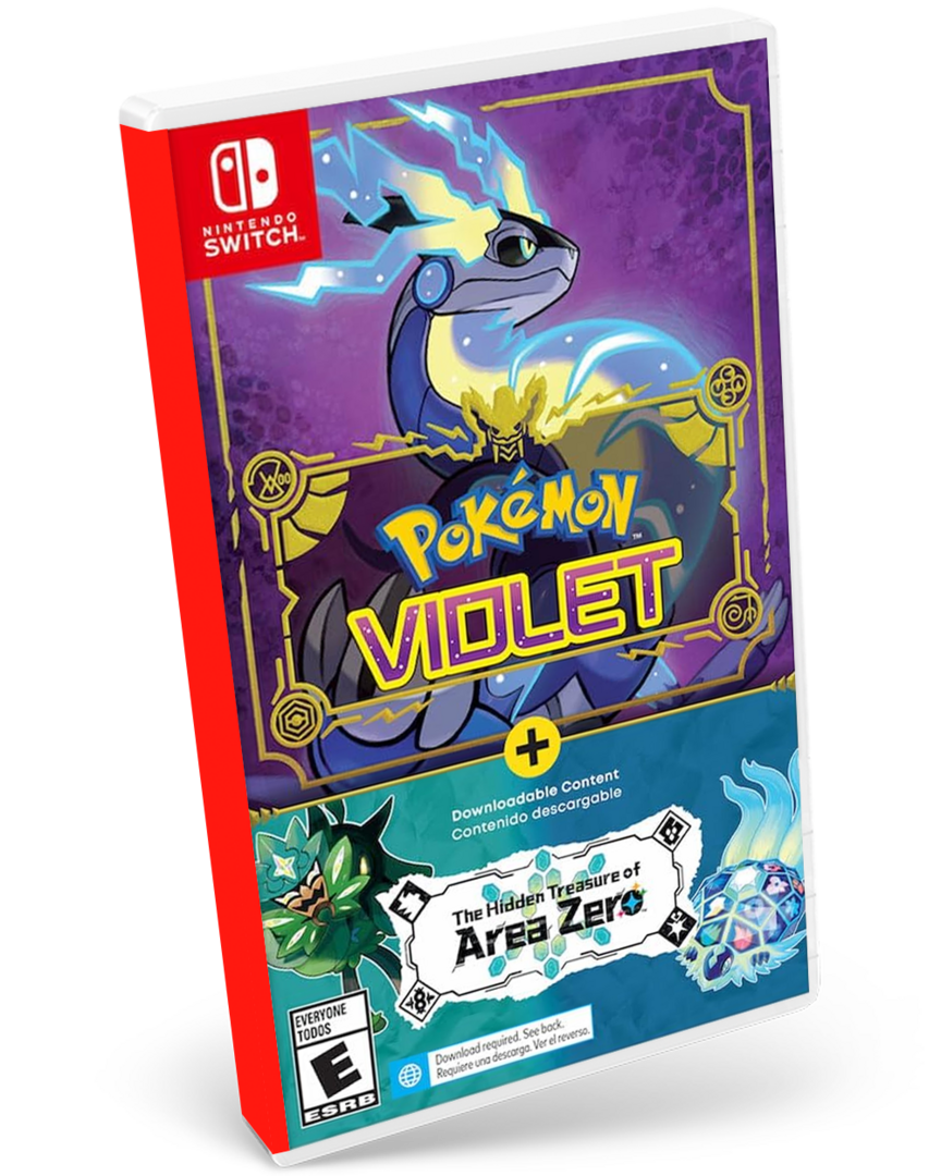 Pokemon púrpura + the hidden treasure of area zero (dlc en cartucho)