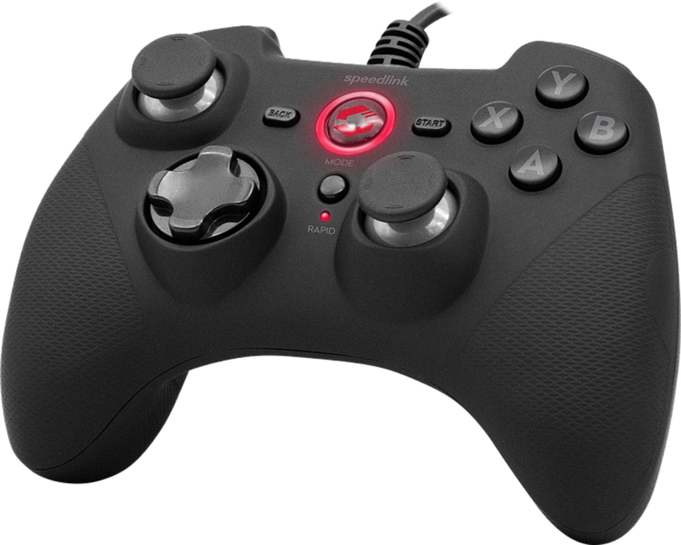 Speedlink - rait gamepad para pc/ps3/switch goma negro