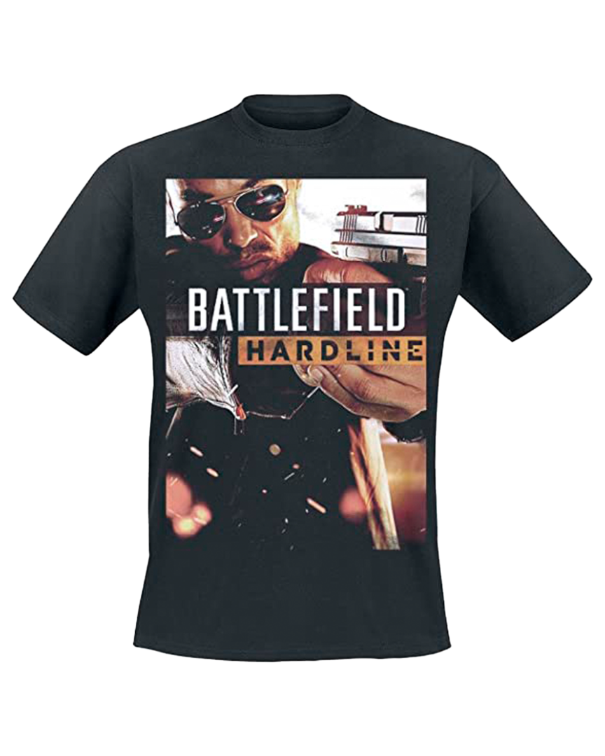 Camiseta Negra Poster Battlefield Hardline Talla S