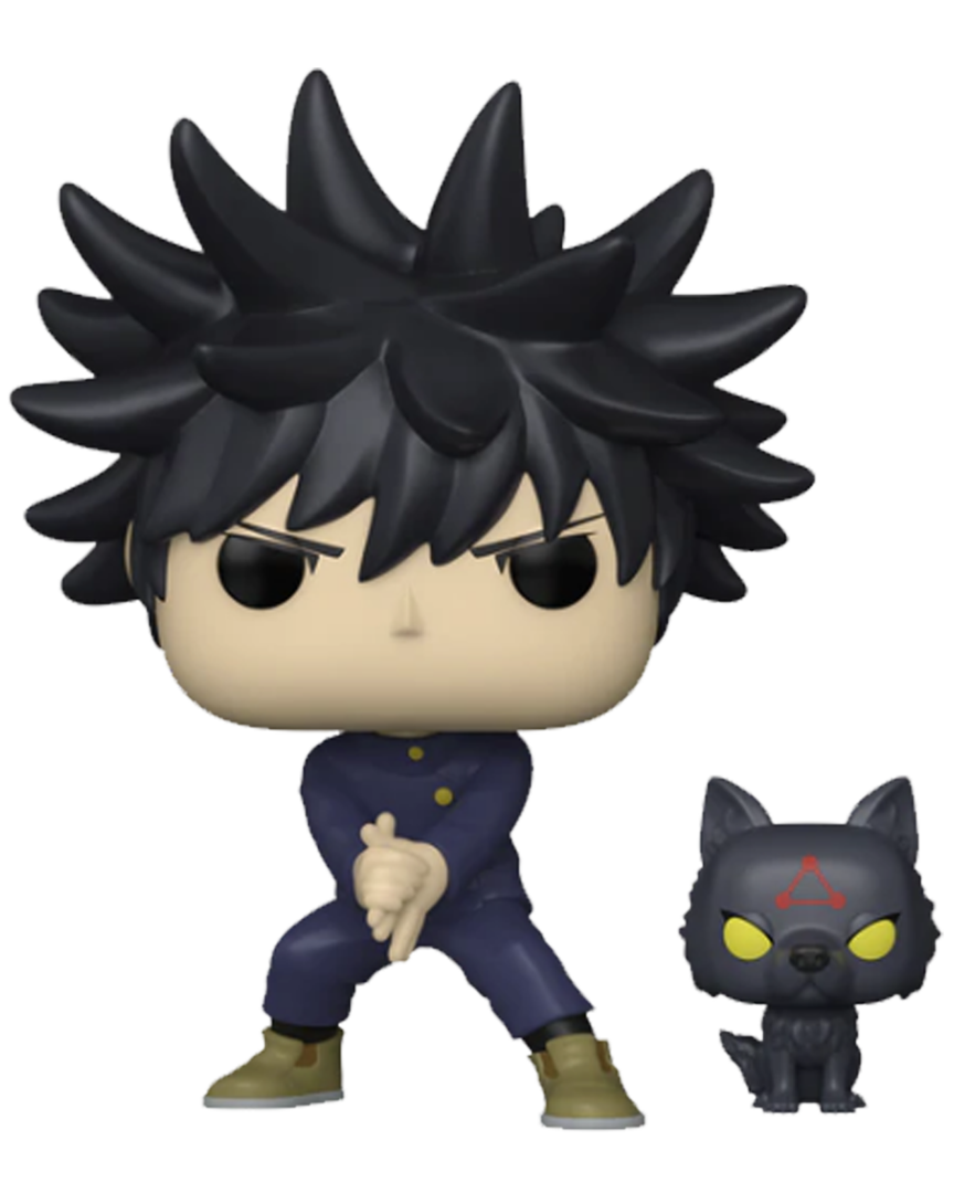 Figura pop! jujutsu kaisen megumi fushiguro con perro divino 9cm