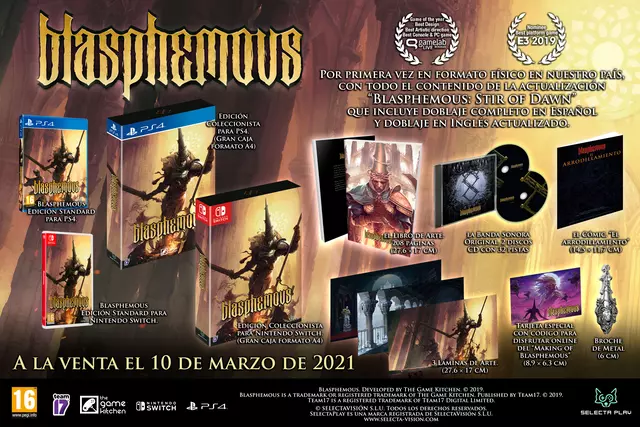 Comprar Blasphemous Edición Coleccionista PS4 Coleccionista