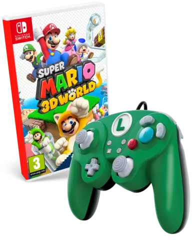Super Mario 3D World + Bowser's Fury + Mando Smash Pad Pro Luigi con Cable