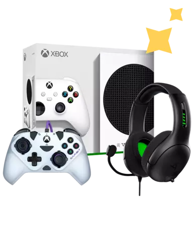 Comprar Xbox Series S + Mando Victrix Gambit con Licencia Oficial + Auriculares Gaming LVL50 con cable Gris - Xbox Series