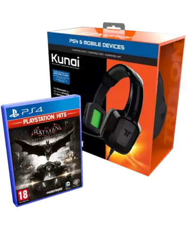 Comprar Auriculares Gaming Tritton Kunai Negros + Batman Arkham Knight -  PS4, Reedición, Pack Auriculares Kunai | xtralife