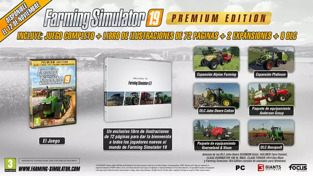 Comprar Farming Simulator 19 Edición Premium PC Deluxe