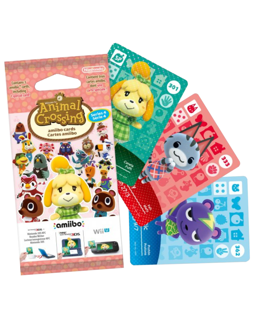 Pack 3 tarjetas amiibo animal crossing serie 4