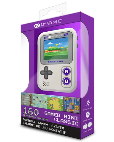 Consola Retro My Arcade Mini Classic Gris/Purpura 160 Games