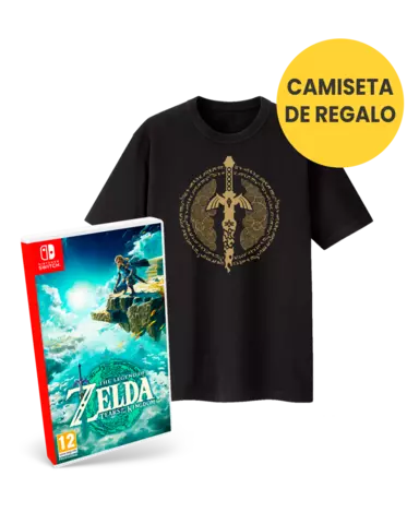 Reservar The Legend of Zelda: Tears of the Kingdom + Camiseta The Legend of Zelda: Tears of the Kingdom Oficial Nintendo Talla S - Switch, Juego + Camiseta Talla S