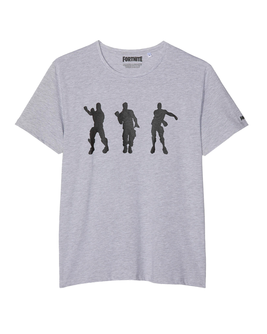 Camiseta fornite floss dance gris - talla xxl