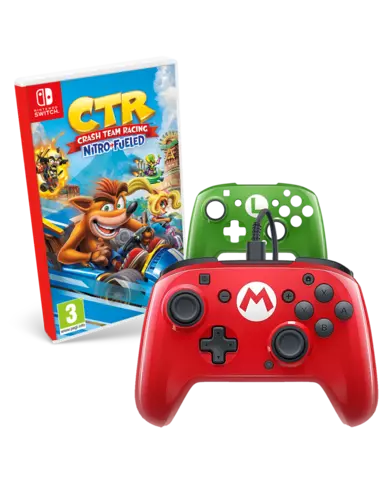 Comprar Crash Team Racing Nitro Fueled + Mando Pro Deluxe Licenciado Mario/Luigi Switch Pack mando 1