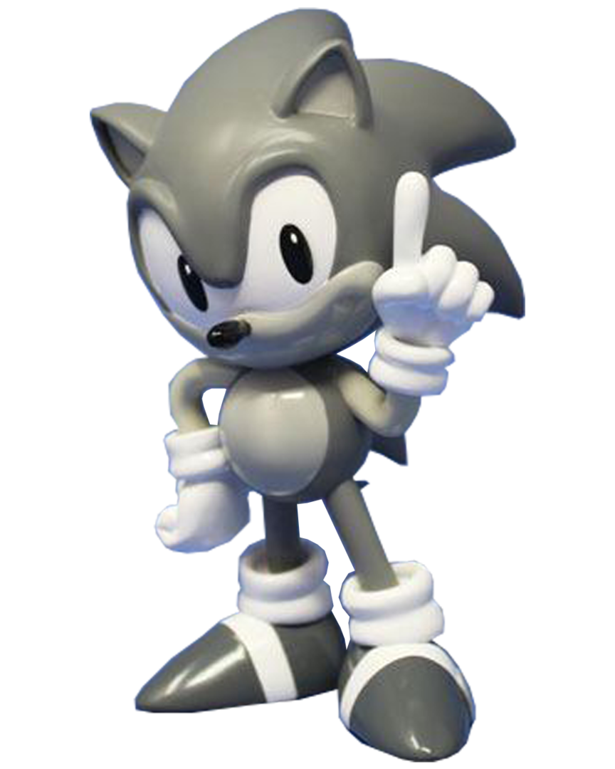 Figura sonic the hedgehog mini icons edición gris 15cm