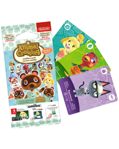 Comprar Pack 3 Tarjetas amiibo Animal Crossing Serie 5 + Album para Cartas Coleccionista + Set de Postales Animal Crossing Figuras amiibo Pack Album