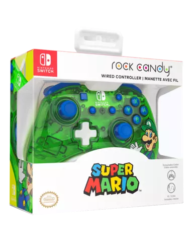 Comprar Mando con Cable Luigi Rock Candy Licenciado Switch